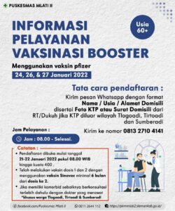Jadwal Vaksin Booster Puskesmas Mlat i2